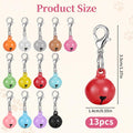 13 Pcs Pet Collar Bells, Colourful Dog Bells with Lobster Buckle
