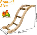Hamiledyi Nature Wooden Bird Ladder Pet Parrots Climb Bridge Exercise Stands for Parakeet Climbing Chewing Bridge Bird Cage Accessories for Cockatiel Parakeet Lovebirds Budgie