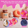 NAPLORD Guinea Pig Fleece Bedding,Snuggle Sack, Tunnel,Fleece Forest Hideout,Small Animal Pads for Guinea Pigs and More