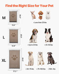 VEVOR 2-Flaps Dog Door, with Aluminum Frame, Metal Closing Panel and Lock, Strong and Weatherproof Dog Door for Interior