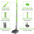 Non-Breakable Pooper Scooper, Dog Pooper Scooper Tray & Rake Set with Adjustable Stainless Steel Long Handle for Large M