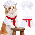 Cat Chef Costume for Medium Cat Pet Chef Hat Bow Tie Set Halloween Costume