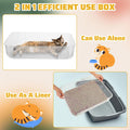 Zubebe 50 Pack Disposable Cat Litter Box for Cats, Large Disposable Kitty Litter Tray Boxes 19.69 x 15.75 x 3.94 Inches 