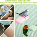 BNOSDM 4 Pcs Pink Bird Beak Grinding Stone Calcium Parrot Perch 3.1 * 2.6in