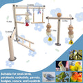 PINVNBY Bird Playground Parrot Play Gym Parakeet Cage Play Stand Wooden Perches Playpen Ladders Conure Chewing Climbing 