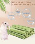 Bissap 35PCS Rabbit Chew Sticks, Natural Papaya Stems Bunny Chews Treats for Rabbit Hamster Chinchilla Guinea Pig Small 