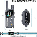 2 in 1 Shock Collar for Dogs 7-120lbs, Automatic Bark Collar with Remote Control, 3300ft IPX7 Waterproof E Collar for La
