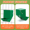 Maxcheck 8 Pcs Rabbit Feeder for Cages Bulk Small Animal Food Dispenser with Lid Metal Rabbit Feeders Outside for Guinea