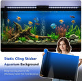Aquarium Background - Static Cling Fish Tank Sticker - Black Blue Gradient | Easy Install for Glass Tanks, No Residue, R