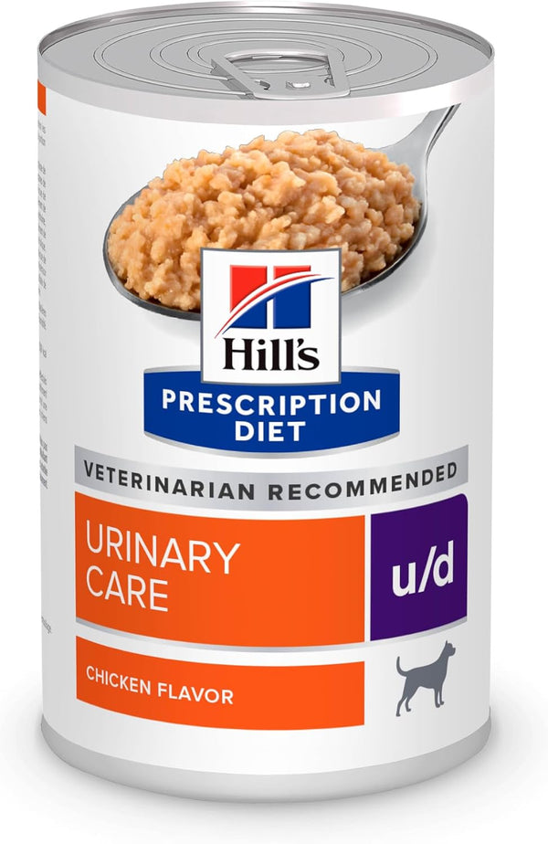 Hill's Prescription Diet u/d Urinary Care Wet Dog Food, Chicken, 13 oz. Cans, 12-Pack