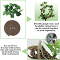 kathson Bearded Dragon Hammock,Lizard Lounger Reptile Tank Hanging Plants Climbing Jungle Vines Flexible Leaves Decorati