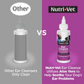 Nutri-Vet Ear Cleanse for Dogs, Liquid Ear Cleanser with Soothing Aloe and Salicylic Acid, Removes and Cleans Wax, Dirt, and Debris, Deodorizes, and Itch Relief, Gentle Veterinarian Formulated, 8oz
