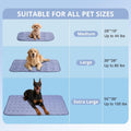 APPKER Cooling Mat for Large Dogs, 39"x 28" Thick & Durable Dog Cooling Mat, Q-MAX>0.45, Double-Sided Cooling Pet Pad, Washable Portable Dog Cooling Mat for Couch, Crate & Car - L - Blue