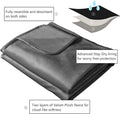 Ameritex Pet Bed Blanket Reversible 100% Waterproof Velvet Super Soft for Sofa and Bed (68x82 Inches, Light Grey+Grey)