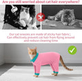 T'CHAQUE Sticky Hair Cat Clothes, Professional Recovery Suit for Cats, Anti-Shedding Shirt Outfit, Soft Pajamas for Kitt