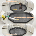 PJYuCien Playpen Bottom Pad for 24'' Width 8 Panel Pen, Hook Connect, Black
