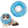 Fzxdfg Blue Soft Cat Cone Collar Comfortable Adjustable Donut Recovery Collars Lightweight Elizabeth Collar Post-Surgery Wound Care Anti-Licking and Biting for Small Cats