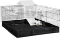 Aivituvin Pet Playpen Small Animal Cage Rabbit Pen Bunny Guinea Pig Playpen with Waterproof Floor Liner - Extension Play