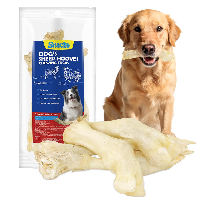 Dehydrated Sheep Hooves Dog Treats 7.4 oz - Natural Lamb Trotters Chew Sticks Bone,Single Ingredient No Additives | Organic Low Fat for Dental Care, Healthy Long Lasting Treats Toy