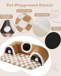 Extra Large Guinea Pig Hideout Tunnel, 22Lx16Wx5H Inches, Brown