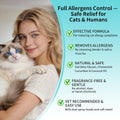 Oivolii Cat Dander Remover Spray – Natural & Safe Allergy Relief for Cats & Humans, Relieves Itchy Skin & Reduces Dander – Includes 2 Spray Heads & Cleaning Cloth