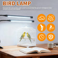 SLNNROA Bird Cage Light with Timer 10 Dimming Levels, 60 LED Beads, Bird Light Avian Lights for Birds Simulate Sunlight for Parrots & Pet Birds