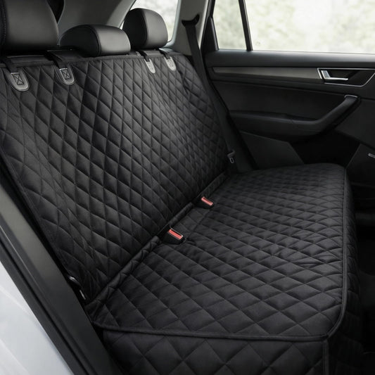 fidozen Waterproof Dog Car Seat Cover with Belt for Back Seat - Washable Pet Protector Accessories for Cars, Trucks, SUVs, and Bench Seats - Auto Backseat Hammock for Small & Large Dogs