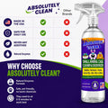 Absolutely Clean Amazing Small Animal Cage Cleaner, Just Spray/Wipe, Easily Removes Messes & Odors - Hamster Cages, Mice