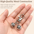 Mini Pet Collar Bells Set of 6-Piece, Silver Clip-On Charms for Dog and Cat Training