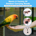 Bird Leash, with 5 Different Size Foot Ring and Feeder Box, Retractable Anti-Bite Parrot Harness, Bird Flight Training R
