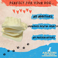 Amazing Dog Treats - Beef Cheek Chip Squares 4x4 (Regular - 8 Count) - NO Odor - Thick Cut - Rawhide Alternative - Beef 