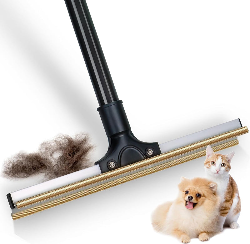 Carpet Rake for Pet Hair Removal, Reusable Dog Hair Remover with 47