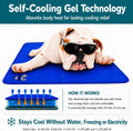Arf Pets Dog Cooling Mat - Solid Gel Self-Cool Pad | Durable & Non-Toxic