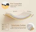 Cat Wall Shelf with Curved Hammock Bed, Wall Mounted Cat Perch with Beige Soft Foam Cushion, Floating Wall Furniture for Climbing, Sleeping & Lounging