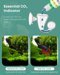 Pawfly Glass CO2 Drop Checker for Aquarium CO2 Indicator for Planted Fish Tank CO2 Monitor Kit with Solution & Suction C