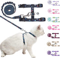 BEAUTYZOO Cat Harness and Leash Set, Escape Proof for Walking Travel, Black