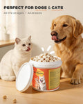 Kasrech Freeze Dried Chicken Treats for Cats & Dogs, 17.64 oz(1.1LB), High Protein Single Ingredient Cat & Dog Treats, Grain Free Raw Pet Snacks, Training Treats & Food Topper, No Additives