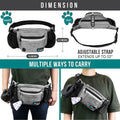 PetAmi Dog Fanny Pack, Treat Pouch for Dog Walking Training, Light Gray