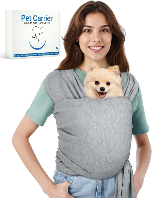 Dog Sling Swaddle Carrier for Small Dog, Cat Front Carriers for Small Pet up to 20lbs, Puppy Pouch with Adjustable Strap