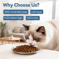 8 Pack Stainless Steel Cat Food Bowls, Cat Dishes Shallow Whisker-Friendly Metal Dishes with Non-Slip Silicone Bottom, E