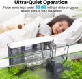 AQQA Quiet 20-30 Gallon Fish Tank Filters, Hang on Back Aquarium Filter