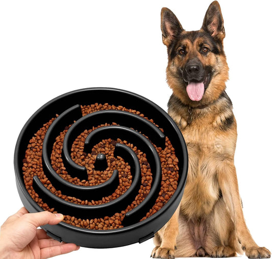 JASGOOD Slow Feeder Dogs Bowl for Large Medium Dogs,Anti-Gulping Pet Slower Food Feeding Bowls Stop Bloat,Preventing Choking
