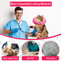 Seyezo Cat Cone Collar Soft, Adjustable Cat Recovery Collars Spay Cones to Stop Licking, Cute Donut E Collar After Surgery, Anti-Lick Wound Healing Elizabethan Collar for Kittens (Donut Pink, Small)
