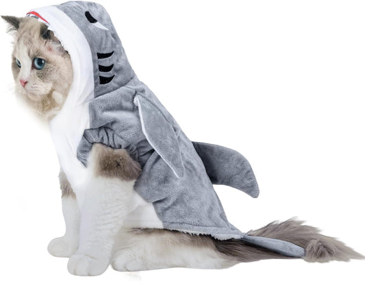 NACOCO Halloween Pet Shark Costume - Dog Cute Clothes Hoodie Cat Warm Outfit Coat Apparel for Small Medium Large Dogs an