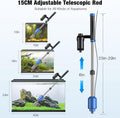 bedee Aquarium Vacuum Gravel Cleaner, 24W Electric Fish Tank Cleaner Vacuum, 6 in 1 Multifunctional Aquarium Cleaner for