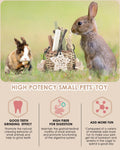 Bissap Bunny Chew Toys, Natural Seagrass Hanging Basket Chews Water Plant Woven Chinchillas Chewing Treats for Rabbits G