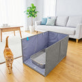 Gesomepurrz Extra Large Cat Litter Box Enclosure, Open Top High Sided Splash Guard, Water Resistance Shield for Cat Litter Boxes