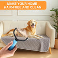 ZQJKLE Cat & Dog Grooming Gloves for Shedding Brushes 1 Pair and Pet Grooming Rake 1PC, Double Sided Dematting, Deshedding Brush & Massage, Safe for Dogs & Cats
