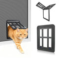 LESYPET Cat Screen Door, Inside Flap 10.3 x 8.3 Inches, Magnetic Self Closing, Cat Door for Screen Doors Sliding Doors, Flap Lockable, Black