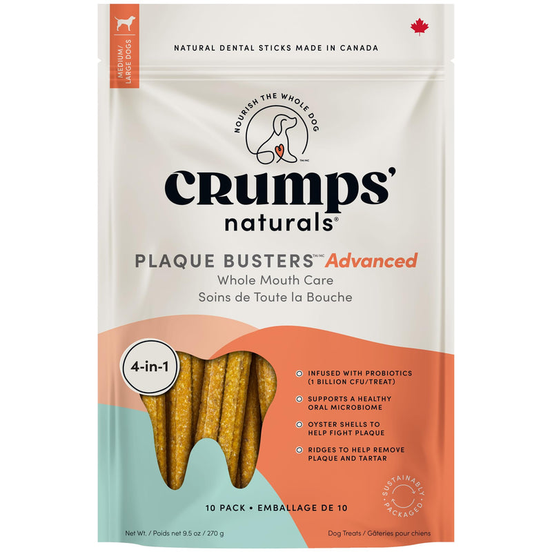 Crumps' Naturals Plaque Busters Advanced - Whole Mouth Care Dental Sticks 9.5oz